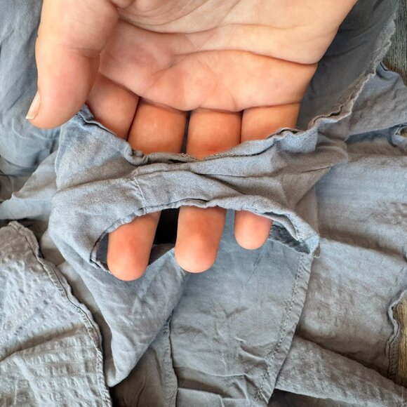 Mustard Seed Grey Ruffle Elastic Waist Skirt N31 - Picture 4 of 6